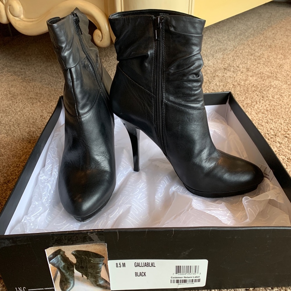 Beautiful Black boots size 8.5 - INC - 4" Heel